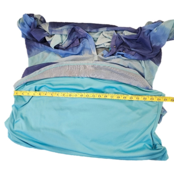 INC 3/4 Sleeve Sheer 3/4 Button Blouse With Built-in Cami Size 3X - Picture 8 of 12